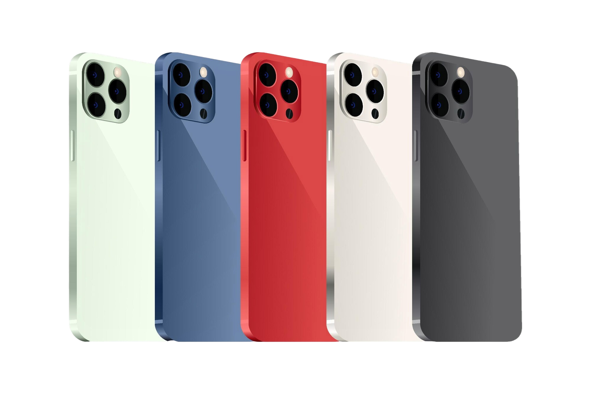 smartphone-diseno-plano-diferentes-colores